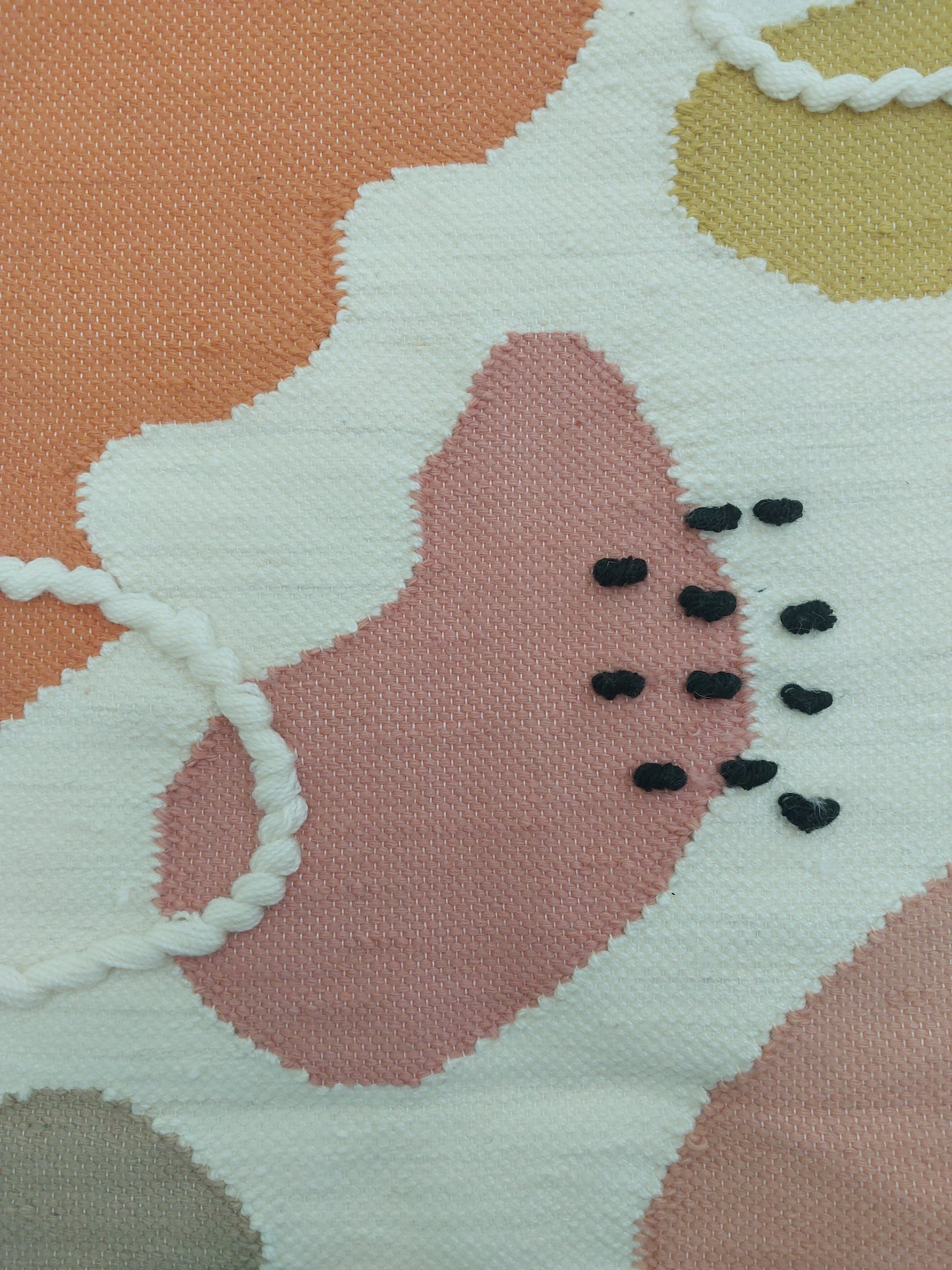 Jutetique Hand-Woven Woolen "Sliver" Hanging – Minimalist 18-Inch Wall Accent