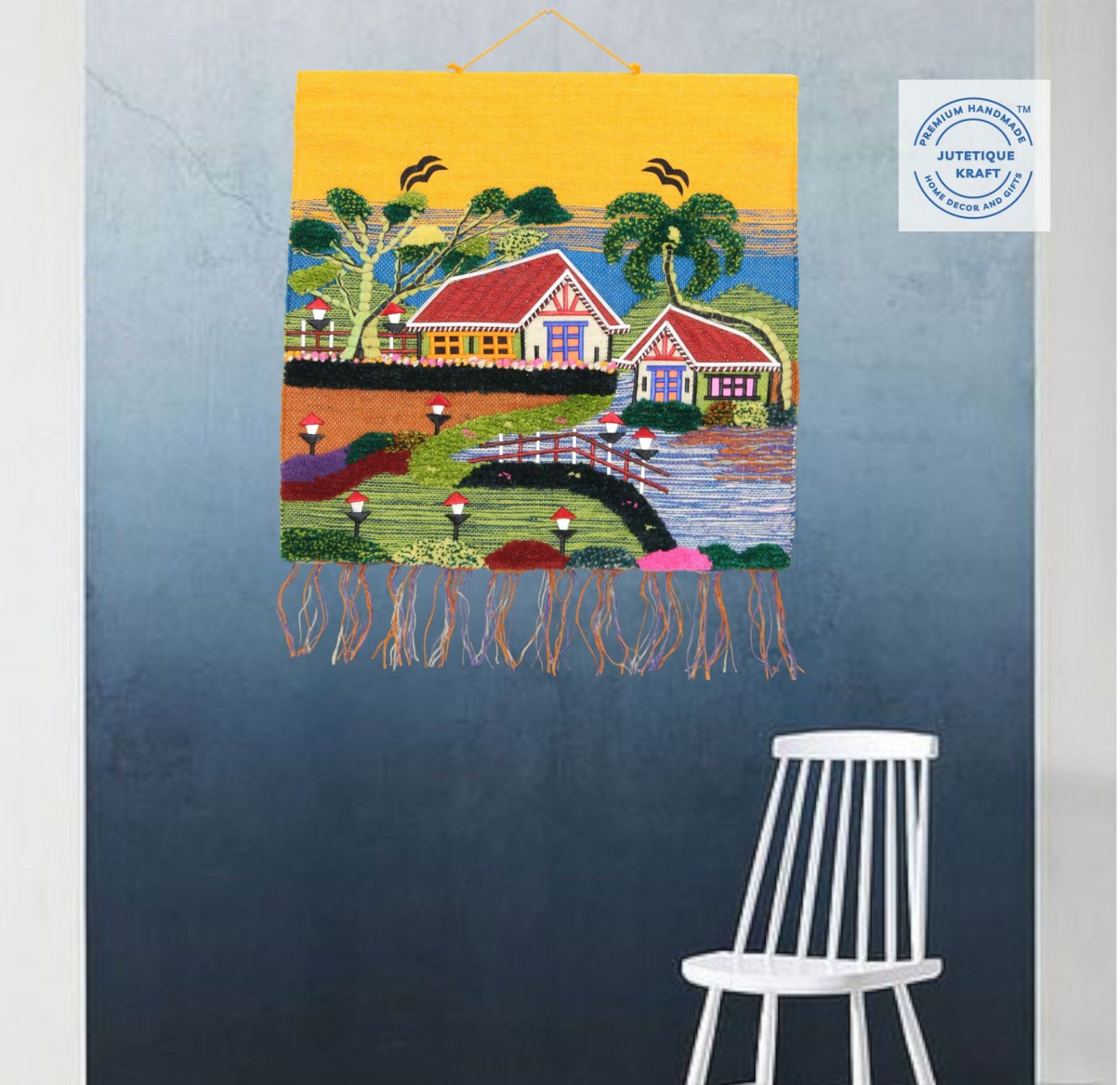 GI Tagged Handmade 30x30 Inch Handcrafted Jute Wall Art