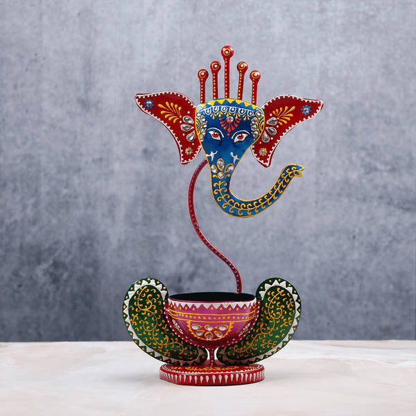 Metal T-Light Ganesh