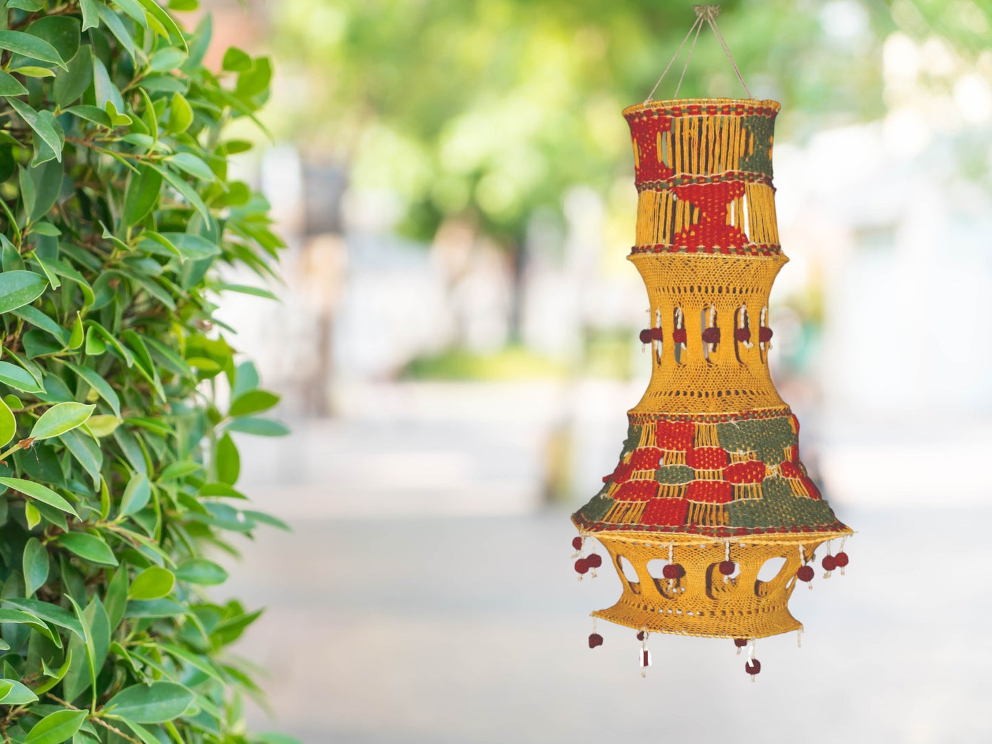 Jutetique's Handcrafted Woolen Lampshade