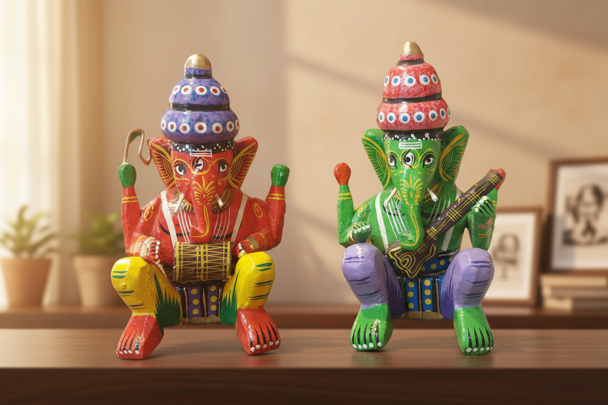 Wooden Handmade Traditional Ganesha Musical set