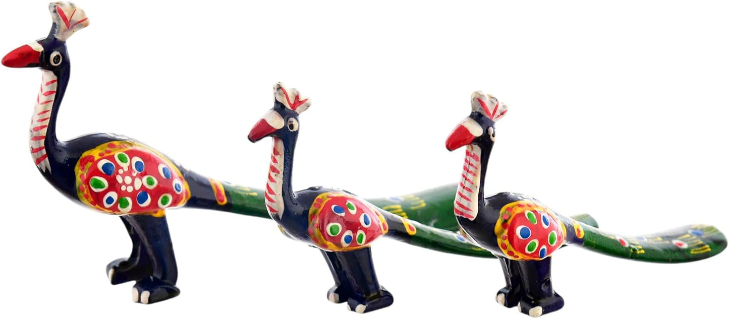 Paper Mâché Peacock Set (3 Pieces)