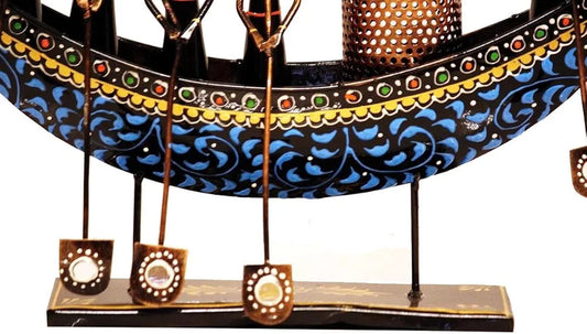 Sleek Utility: Handcrafted Metal Boat Pen Stand