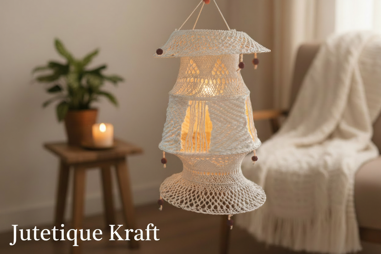 Esha Ember Handcrafted Woolen Lampshade