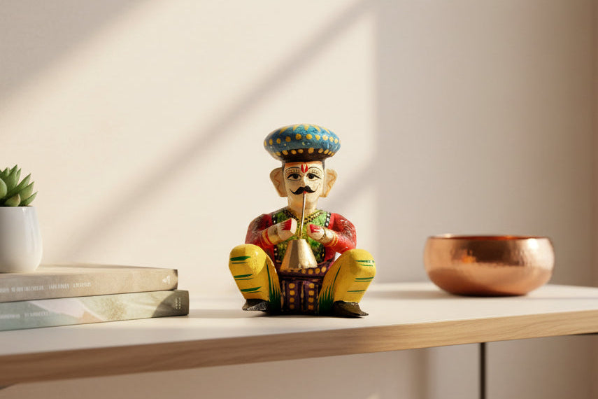 Wooden Handmade Traditional Musician Men Set of 6