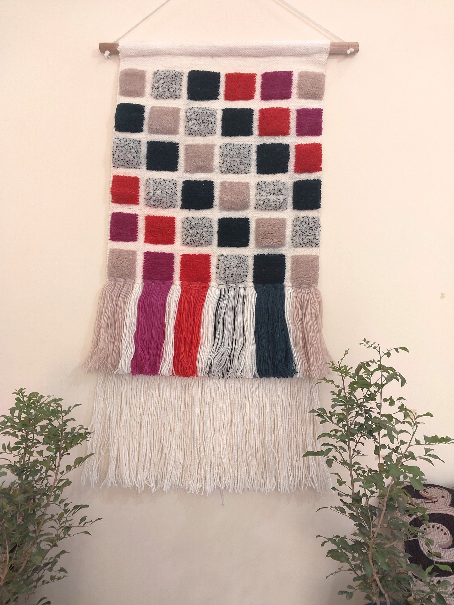 Boho Prism Mosaic Wall Hanging by Jutetique Kraft
