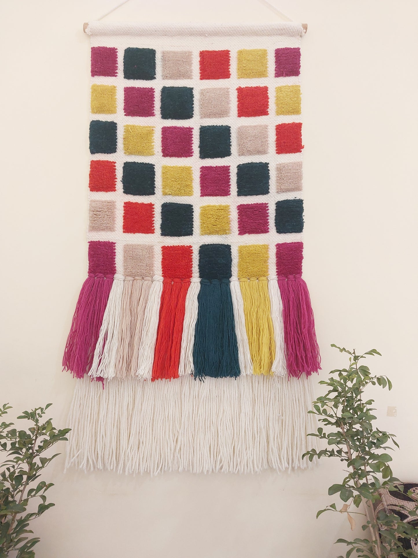 Boho Prism Mosaic Wall Hanging by Jutetique Kraft