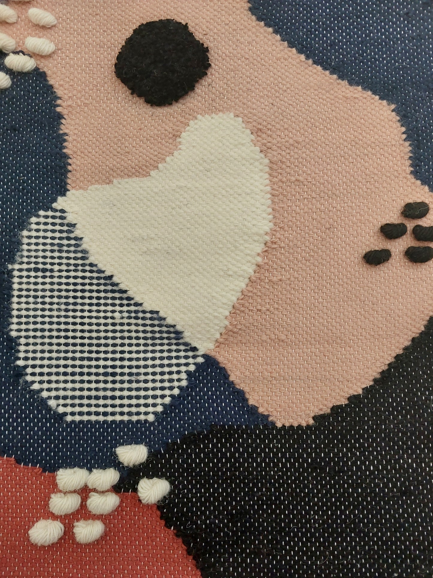 Modern Abstract Hand-Woven Wall Hanging