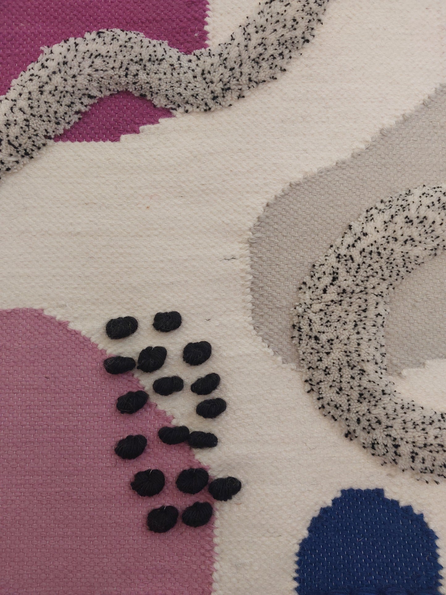 Handmade Woolen Abstract Wall Hanging - Modern Fiber Art Decor