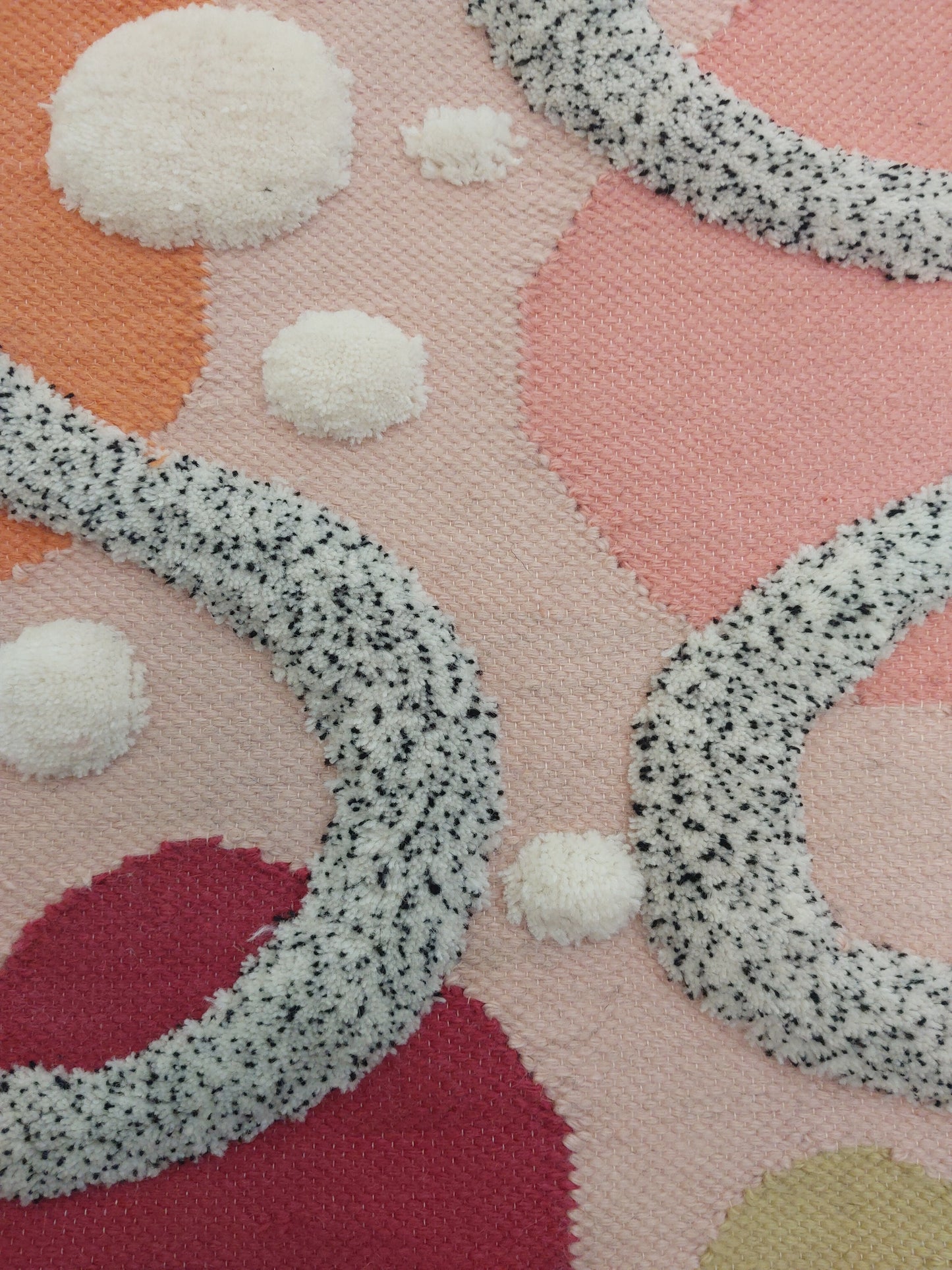 The Varanasi Abstract: Hand-Tufted Woolen Wall Tapestry (18" x 28")