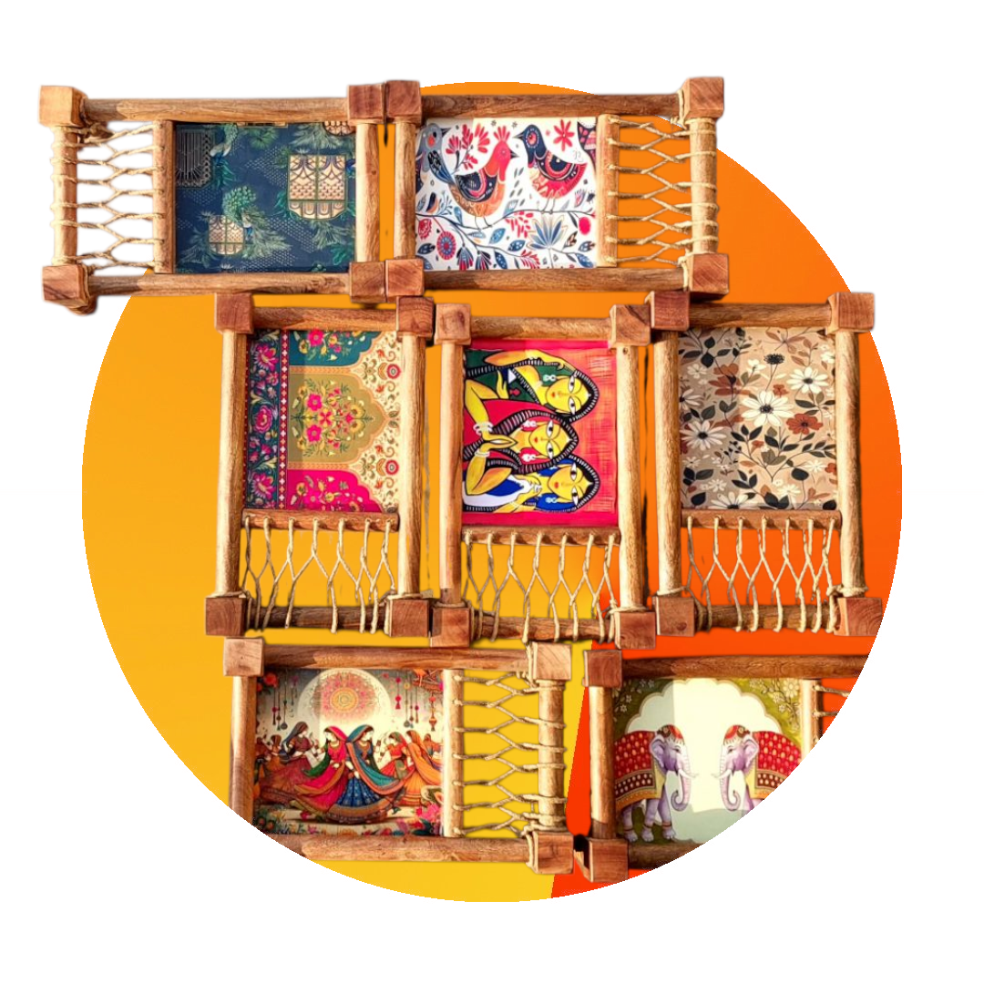 Wooden Khaat / Charpai Serving Platter