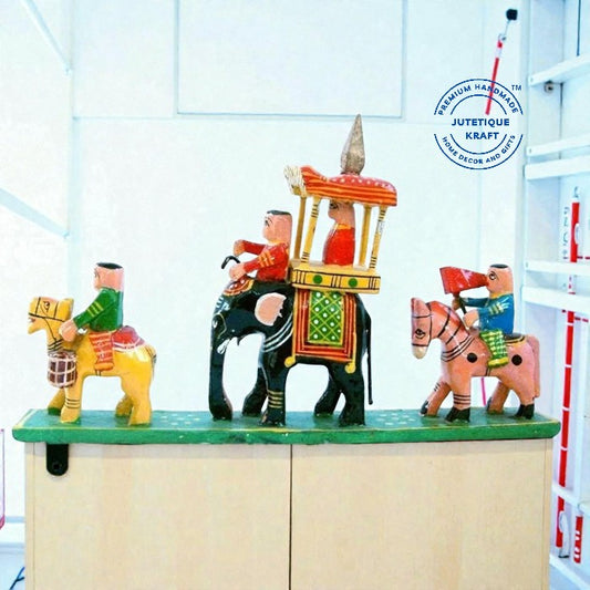 Wooden Traditional Baarat Set