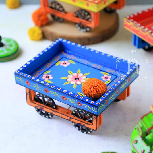 Wooden Handmade Decor Cart and Platter