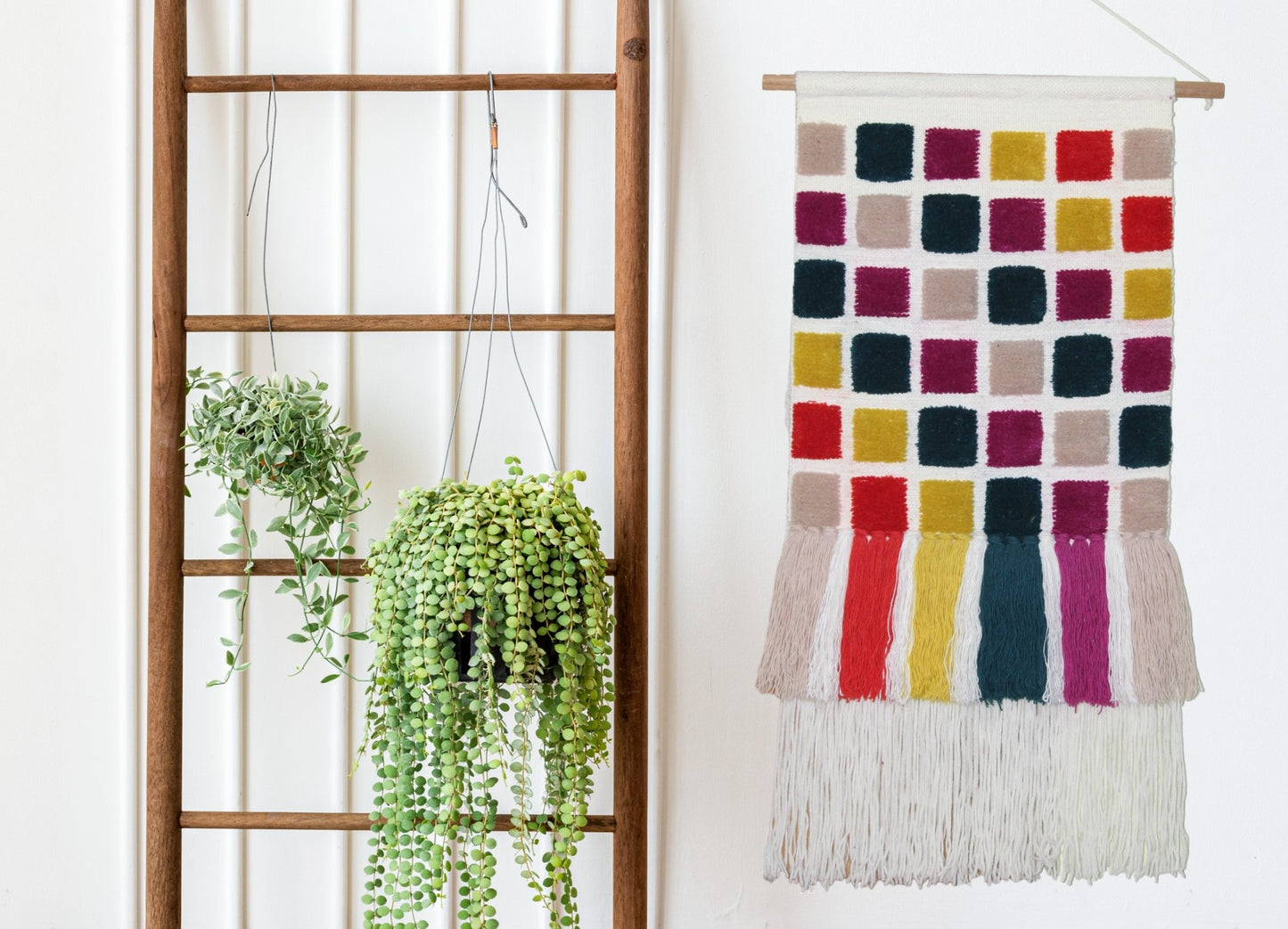 Boho Prism Mosaic Wall Hanging by Jutetique Kraft