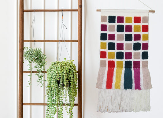 Boho Prism Mosaic Wall Hanging by Jutetique Kraft