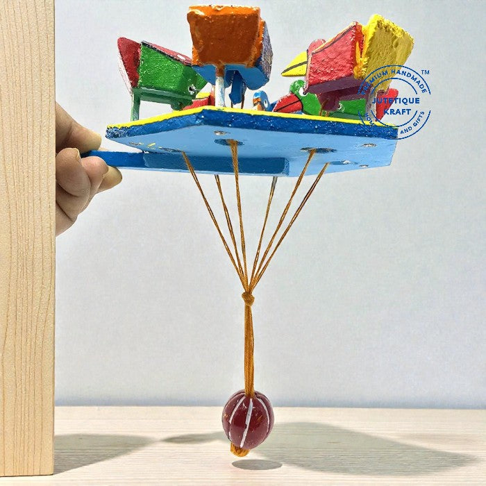 Traditional Wooden Bird & Grain Decor