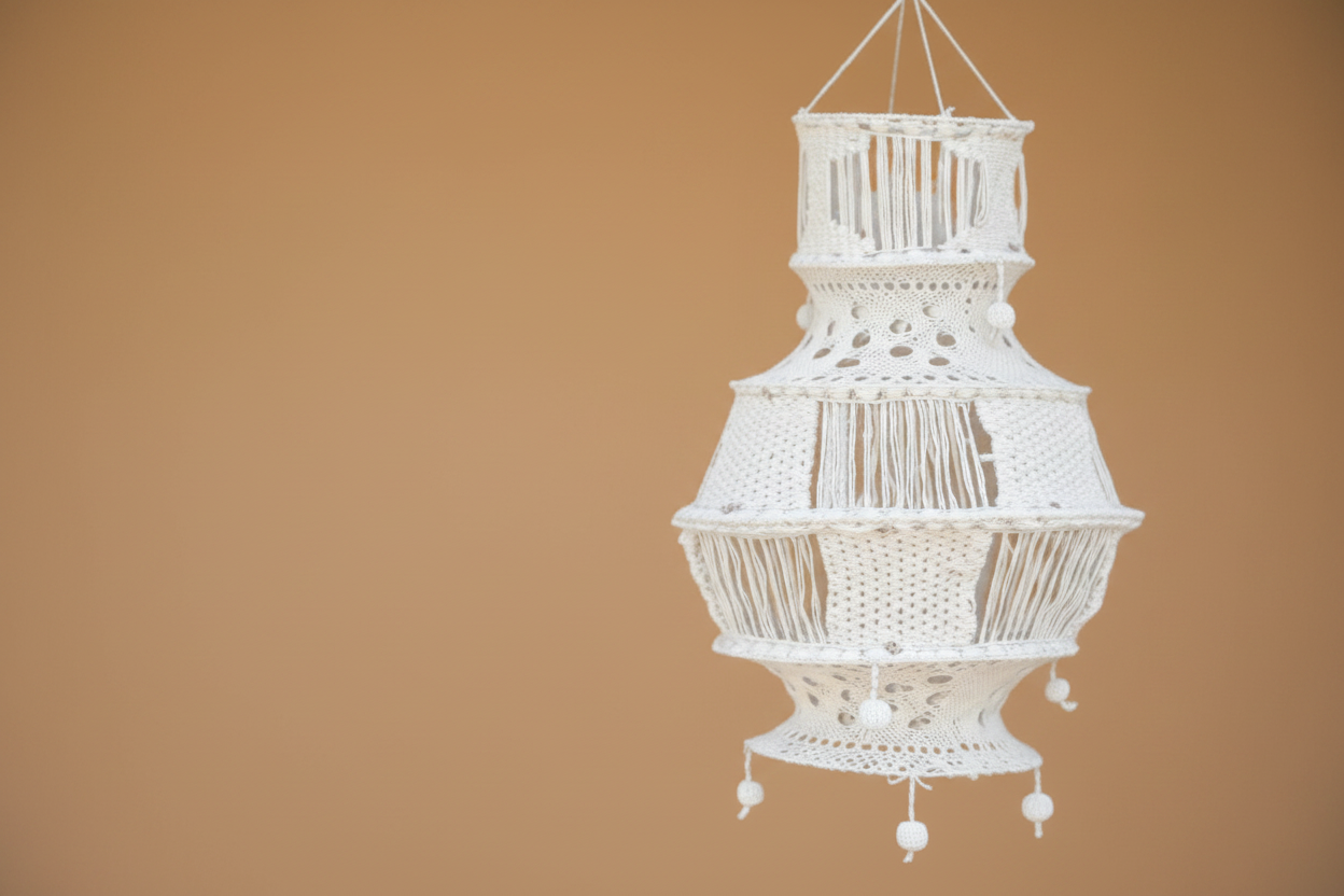 Esha Nitya Handcrafted Timeless Woolen Lampshade