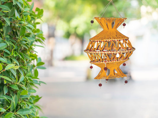 Jutetique's Handcrafted Woolen Lampshade