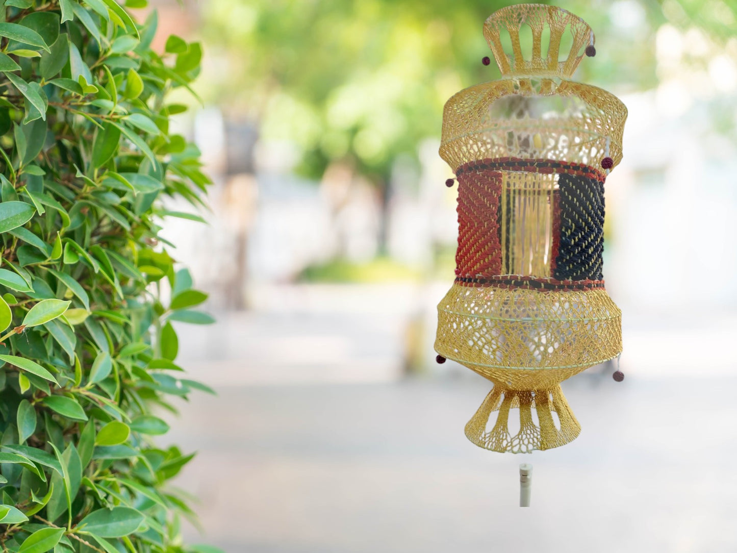 Jutetique's Handcrafted Woolen Lampshade