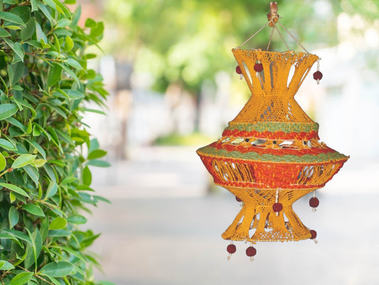 Jutetique's Handcrafted Woolen Lampshade III