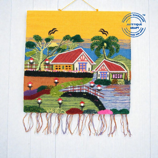 GI Tagged Handmade 30x30 Inch Handcrafted Jute Wall Art