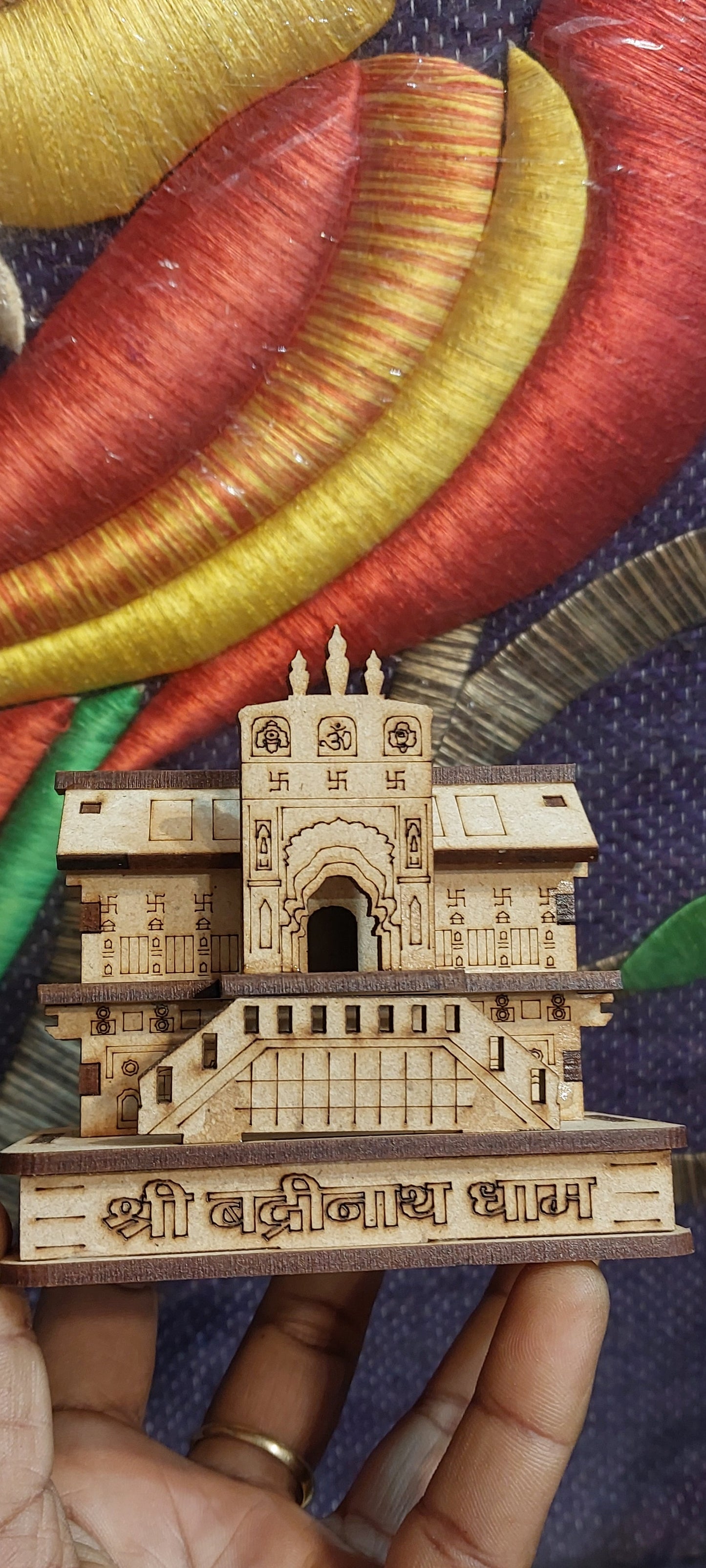 Wooden Miniature Replica of Badrinath Temple