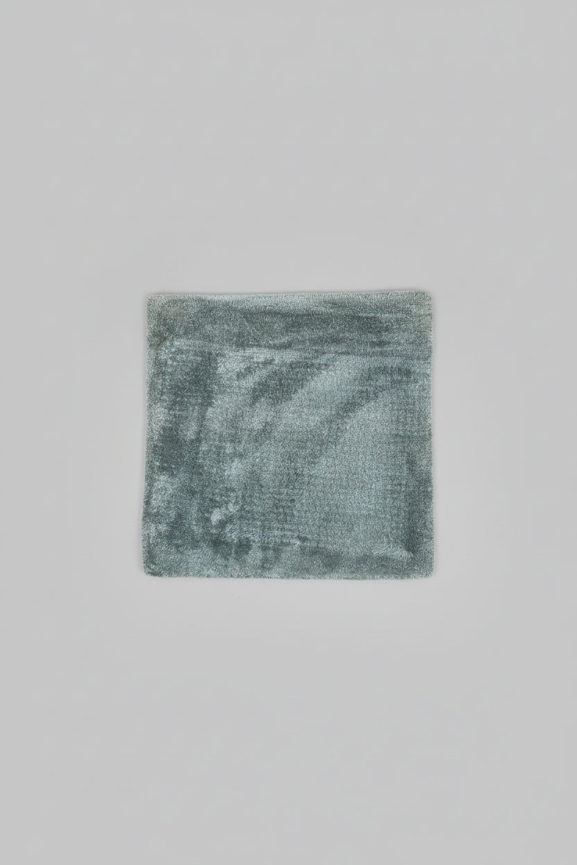 Velvet-Finish 18x18" Artisanal Bedside Square