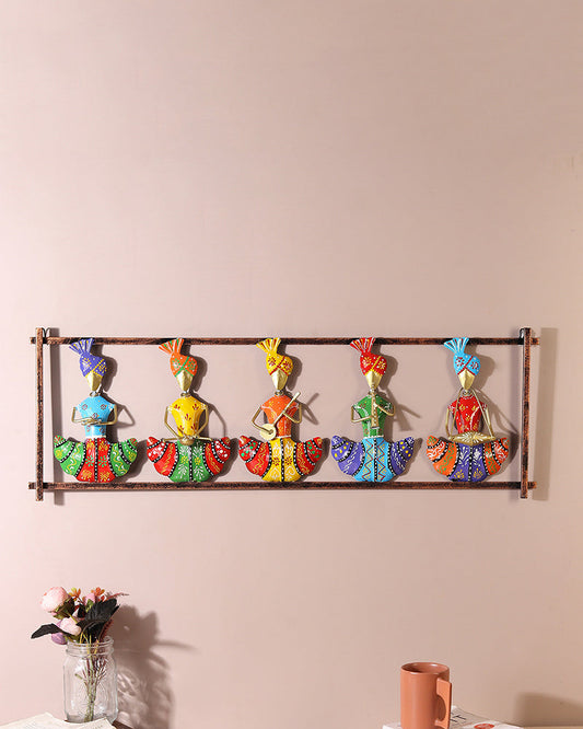 Metal 5 Musician Wall Hanging Frame