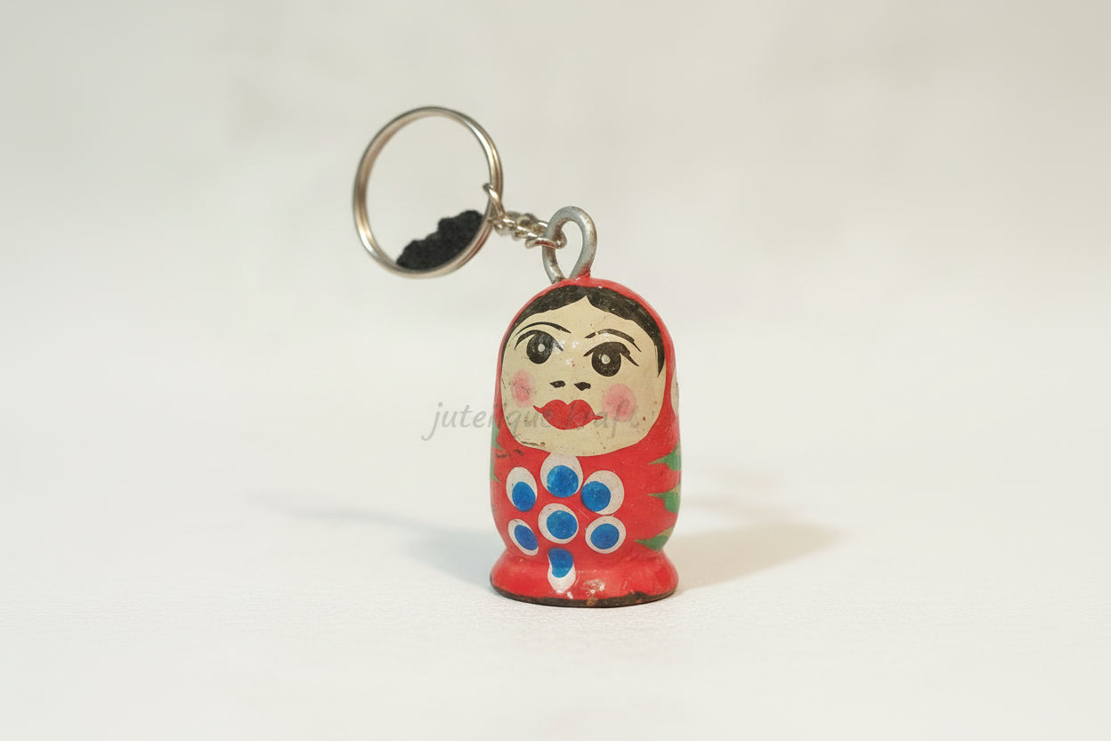 Varanasi Handmade Wooden Doll Keyrings