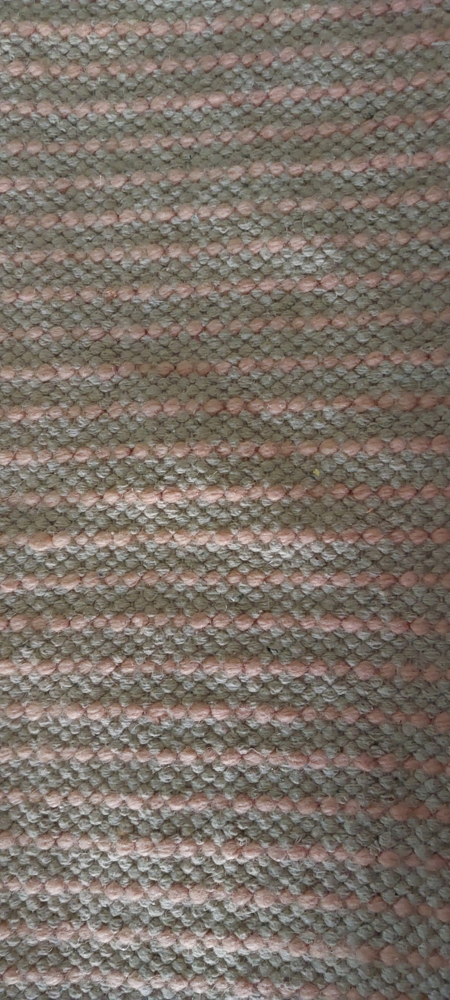 Sunset Orange Woolen Runner with Hand-Tied Frills (2' x 6')