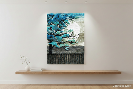 Handmade Woolen Tree Tapestry Wall Hanging