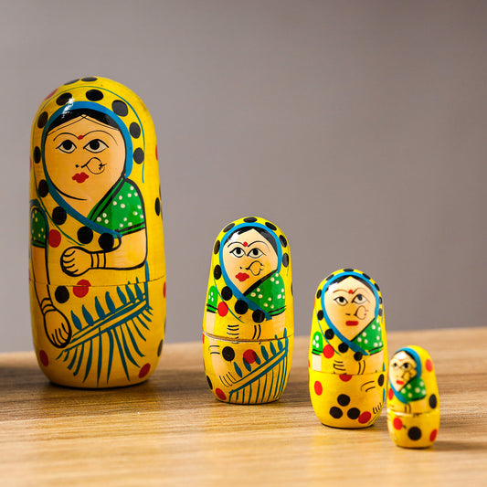 Wooden Handmade Traditional Nesting Dolls set of 5