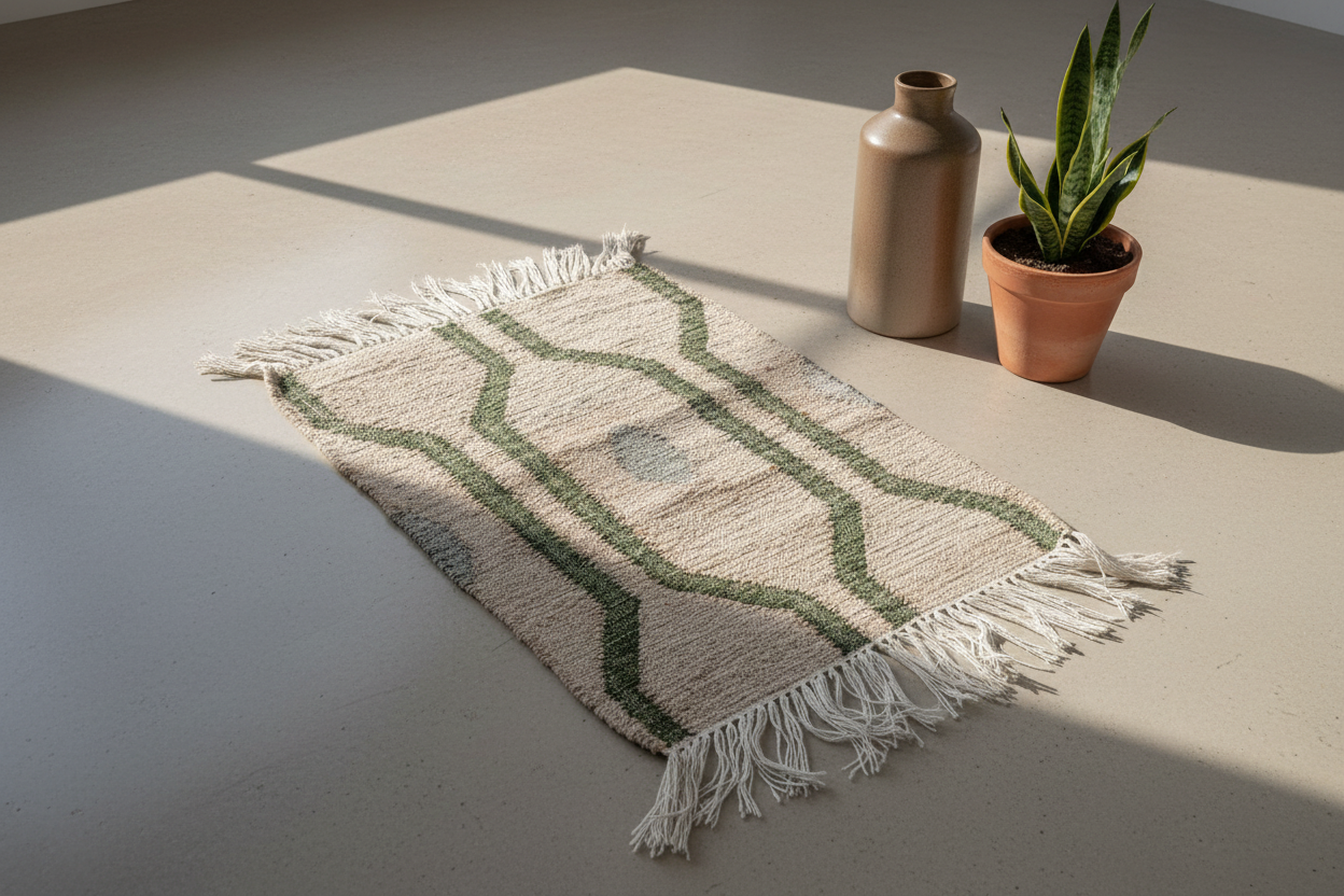 Natural Jute & Wool Blend Accent Rug (2' x 3')