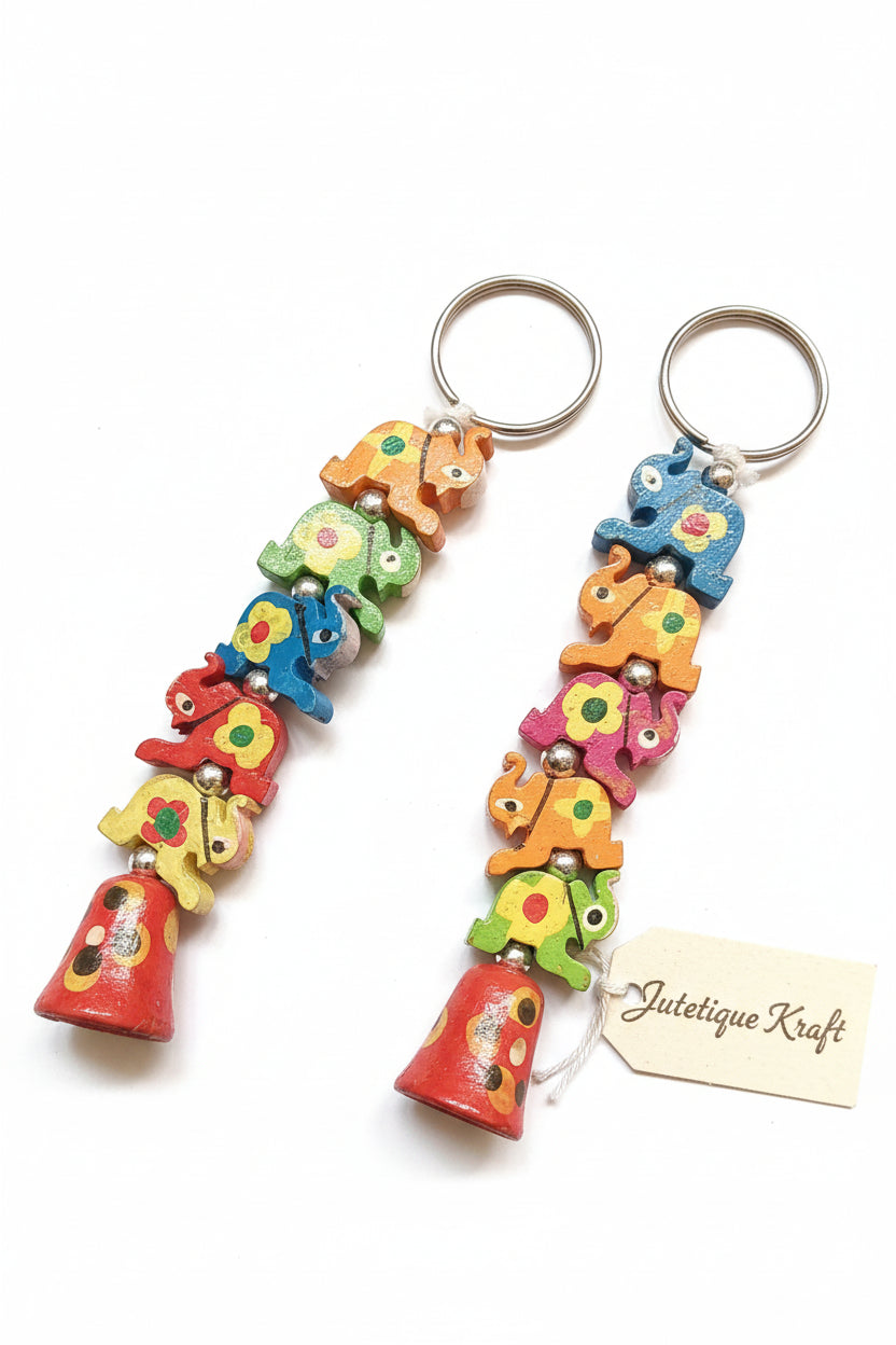 Varanasi Wooden Keychain Set