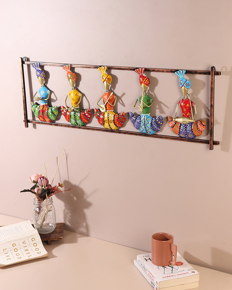 Metal 5 Musician Wall Hanging Frame