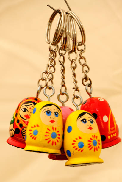 Varanasi Handmade Wooden Doll Keyrings