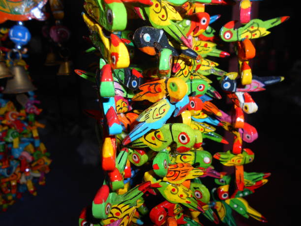 Varanasi Wooden Keychain Set