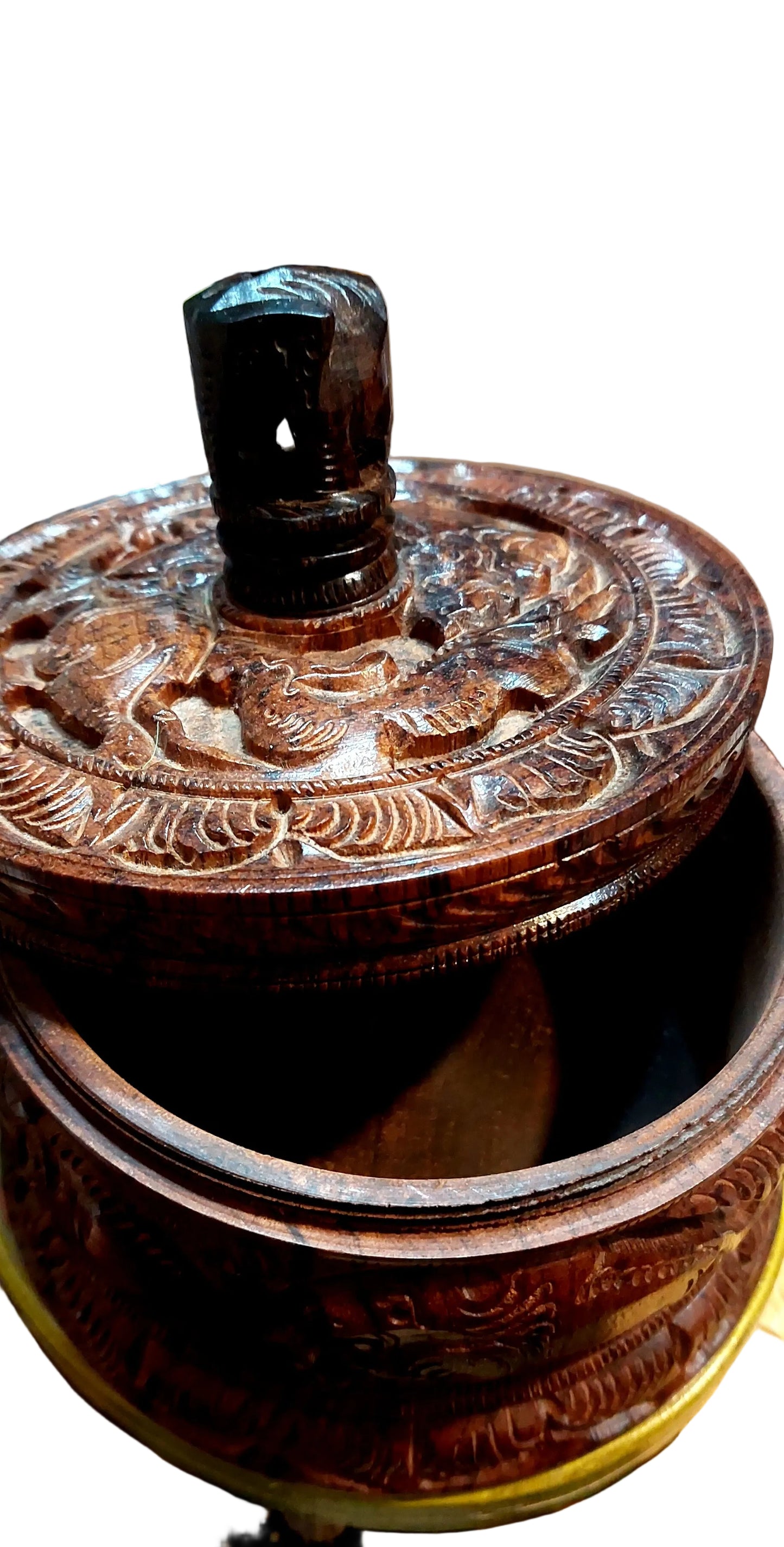 Wooden Rosewood 5 inch hand-carved Box