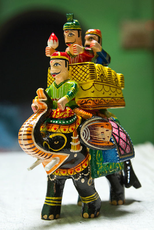 Handcrafted Wooden Raja Elephant